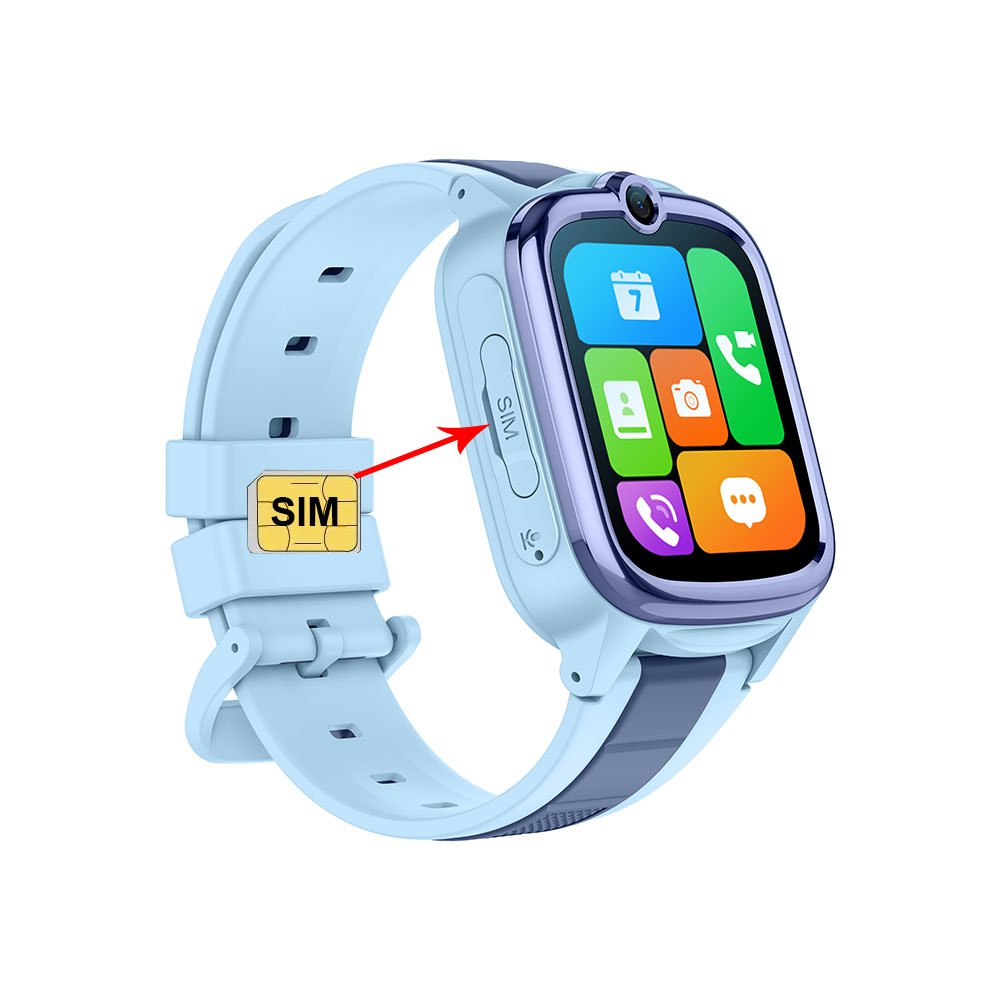 2024 Kids smart watch GPS children watch with electroplated cover and two-tone strap Smaller wearable devices for younger kids